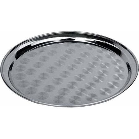 WINCO 16 in Round Stainless Steel Serving Tray STRS-16